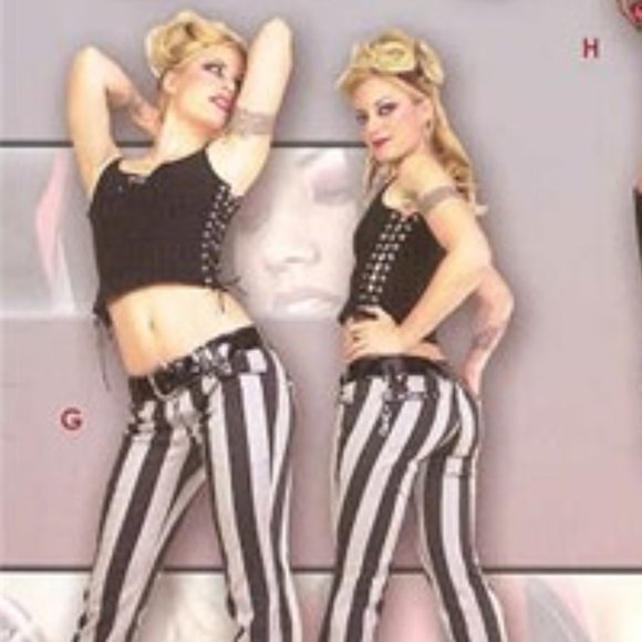 HTF rare Lip Service sexy Psycho Circus jeans M L - Picture 3 of 15